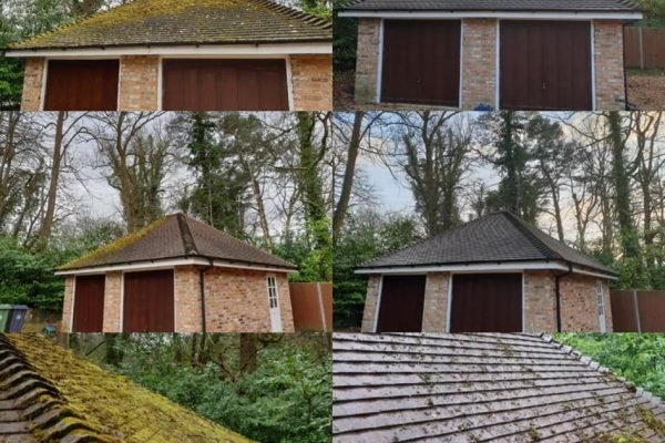 Before and After Roof Clenaing Camberley by Trident Exterior Cleaning